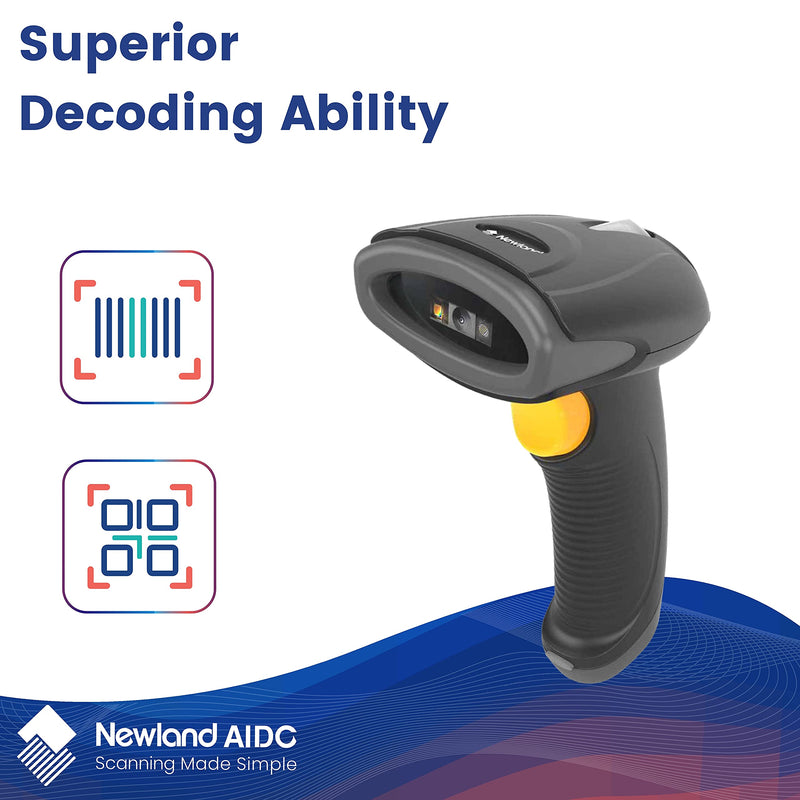 [Australia - AusPower] - Newland HR2081-BT 2D Wireless Barcode Scanner Compatible with Bluetooth, Portable USB 1D 2D QR Barcode Scanner, Bar Code Image Reader for Inventory, Logistics Manufacturing, Cordless, Rechargeable 