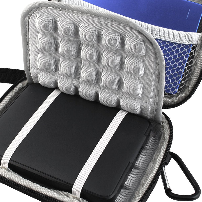 [Australia - AusPower] - Lacdo Hard Drive Carrying Case for Western Digital WD My Passport Ultra WD Elements SE WD Gaming Drive Portable External Hard Drive 1TB 2TB 3TB 4TB 5TB USB 3.0 2.5 inch HDD Shockproof Travel Bag, Blue 