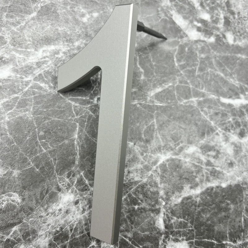 [Australia - AusPower] - TripDock Premium Upgrade House Numbers- 6 Inch High Floating Mounting Home Address Number-Anti-fade Aluminum Mailbox Numbers/Elegant Silver Finish/Number 1 Number 1 
