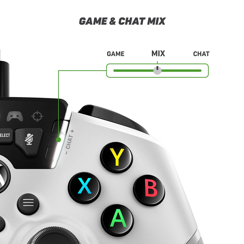 [Australia - AusPower] - Turtle Beach Recon Controller Wired Gaming Controller for Xbox Series X & Xbox Series S, Xbox One & Windows 10 PCs Featuring Remappable Buttons, Audio Enhancements, and Superhuman Hearing - White 