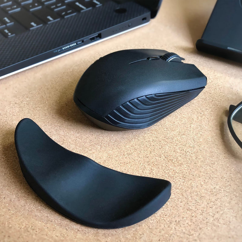 [Australia - AusPower] - Enoch Ergonomic Mouse Wrist Rest, Palm Wrist Support Pad for Office Work, Gaming, Coding, Relief Sliding Gliding Wrist Pad (Black) Black 