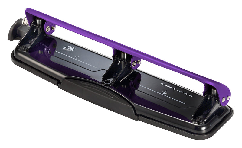 [Australia - AusPower] - Bostitch Office EZ Squeeze Reduced Effort 3-Hole Punch, 12 Sheets, Purple,black , 1.6" x 3" x 11" 