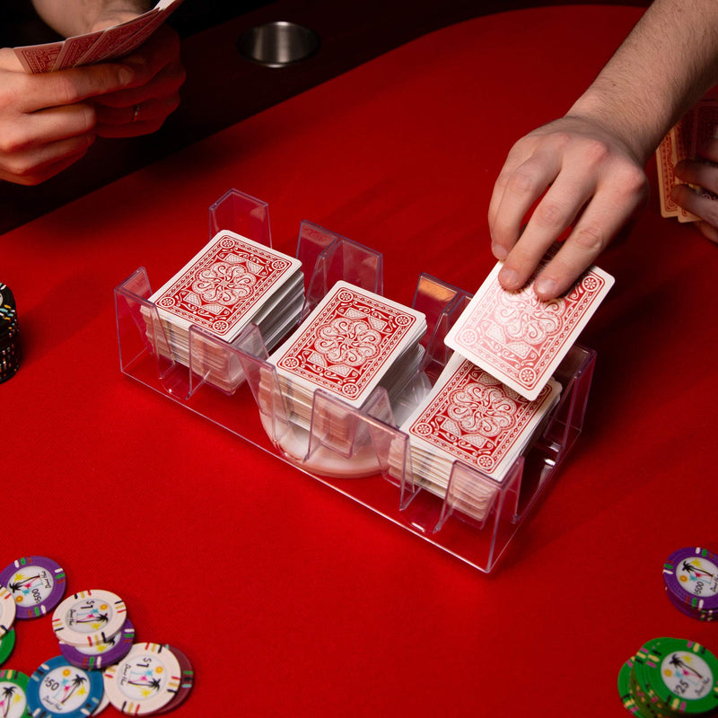 [Australia - AusPower] - Brybelly Elite 9-Deck Rotating Card Tray - Improved Smooth 360 Degree Swivel - Convenient Playing Card Holder Great for Canasta, Hand and Foot, Dealing and Discard Accessories 