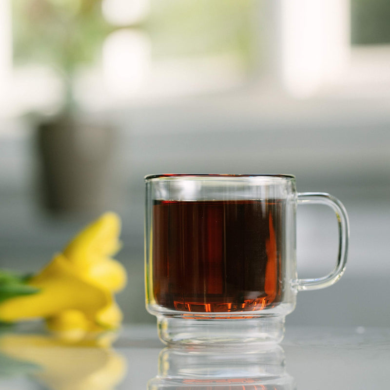 [Australia - AusPower] - BTaT- Stackable Espresso Cups, Demitasse Cups, Set of 4 (5.0 oz, 150 ml), Glass Coffee Mugs, Double Wall Glass Cups, Clear Coffee Cup, Tea Glass, Espresso Glass, Glass Tea Cups 