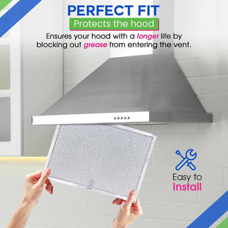 [Australia - AusPower] - Range Hood Filter Replacement for 99010196 11.25" x 8.25" Broan Range Hood Filter and Nutone Kitchen Exhaust Fan Filter - Metal Stove Vent Filter for Range Hood - Filters Oven Grease From Kitchen Air 