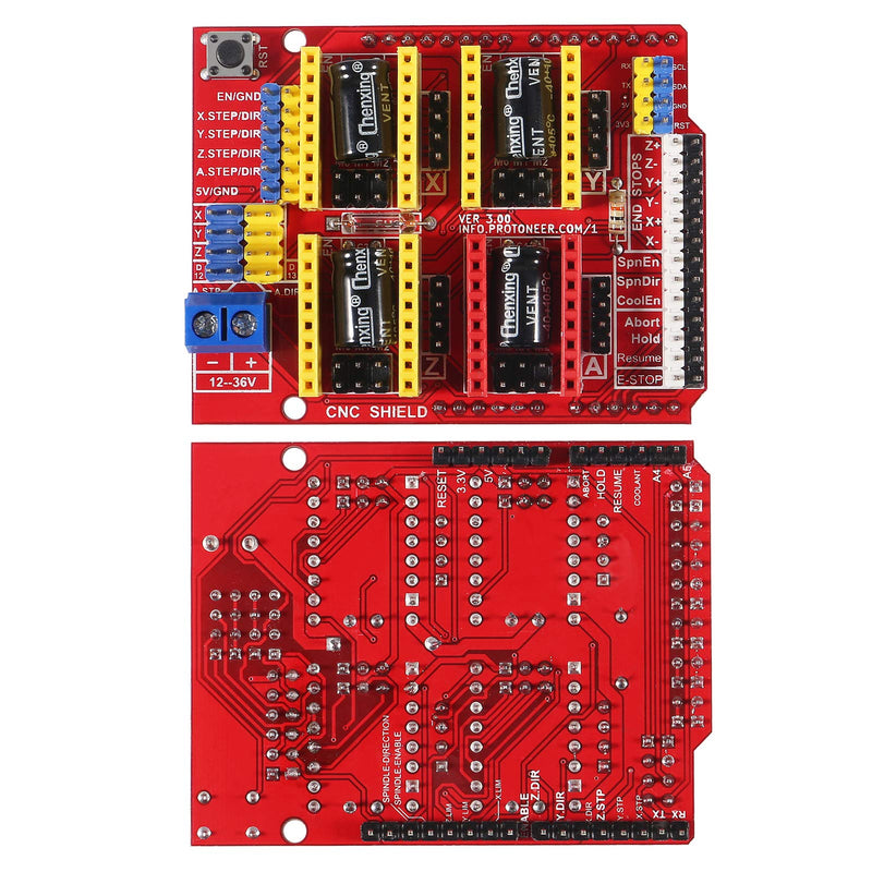 [Australia - AusPower] - ACEIRMC 3D Printer CNC Shield V3 Engraver Expansion Board with 4X A4988 Driver Module and 4 x Radiator 