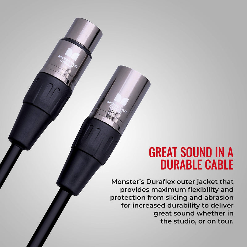 [Australia - AusPower] - Monster Prolink Monster Classic Microphone Cable: 30 ft, Silver Contact XLRs 30 ft. - Speak-On plugs 