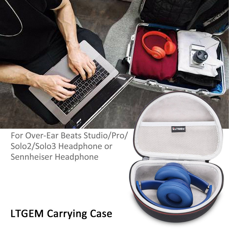 [Australia - AusPower] - LTGEM Case for Beats Solo 2 / Beats Solo 3 / Beats Studio 3 Headphones, Hard Storage Travel Protective Carrying Bag, Grey 7.3*5.6*3 9.grey 