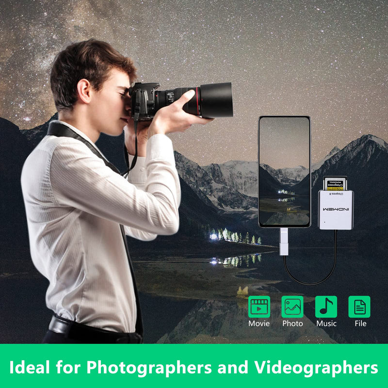 [Australia - AusPower] - INDMEM CFexpress Card Reader,USB C 3.1 Gen 2 Type C to CFexpress B Reader, CFexpress B Memory Card Adapter up to 10Gbps, Support Android/Windows/Mac OS/Linux USB 3.1 CFexpress 