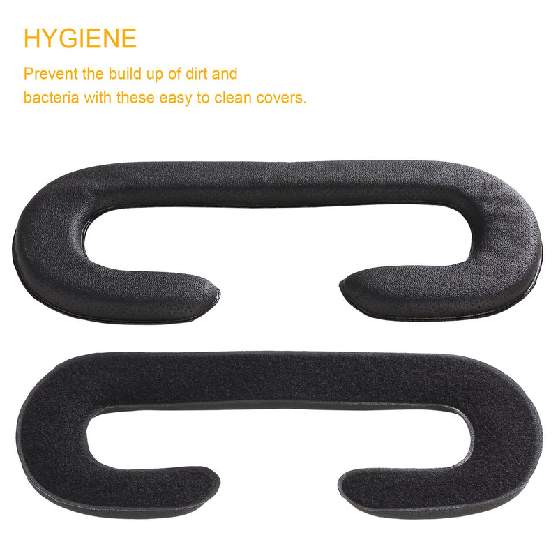 [Australia - AusPower] - Vive VR Face Cover, JARMOR Replacement Eye Mask Pad with Memory Foam & PU Leather [Better FOV] [2 Pack, 6MM & 18MM] for HTC Vive VR - Black 