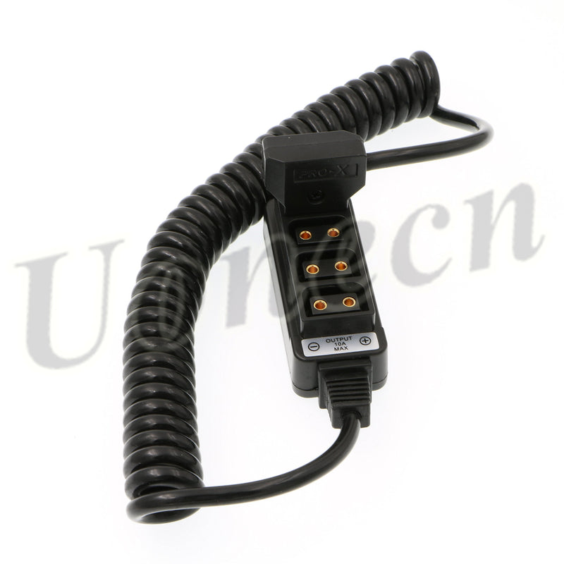[Australia - AusPower] - Uonecn Photography Power Coiled Cable D-tap B-Type Male to 4 Port D-Tap Female for Anton Bauer V-Mount Battery 