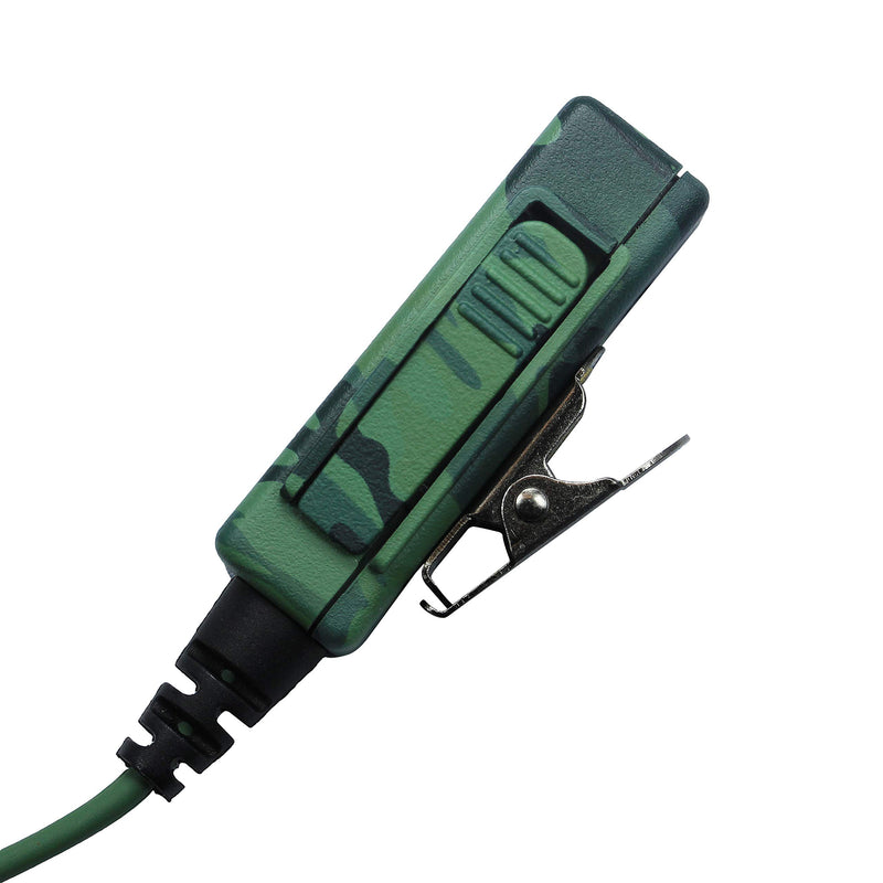 [Australia - AusPower] - MaximalPower Camo Camouflage Color Surveillance Headset Earpiece for Motorola 2 Way Radios (2 pin Plug) Plus Extra Black Color Acoustic Tube Coil 