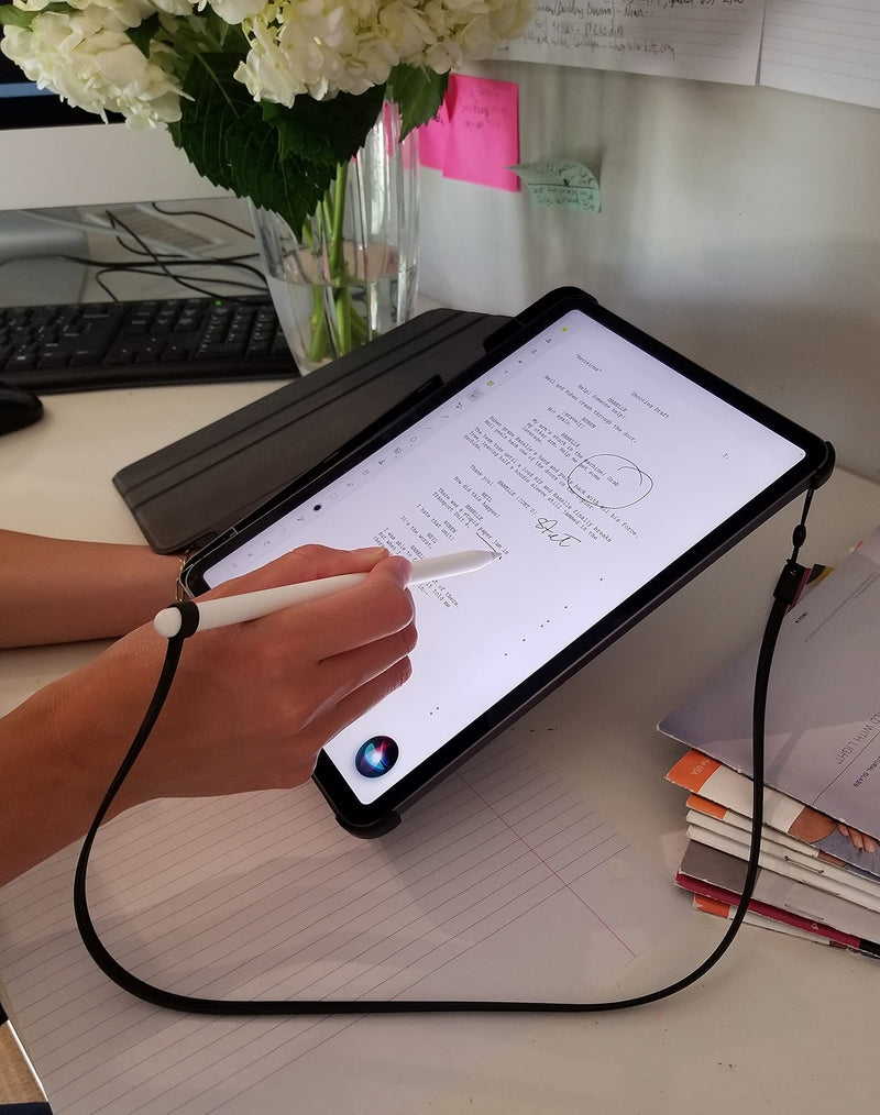 [Australia - AusPower] - ZoopLoop Silicone Scratchproof 20.75in Tether for Digital Electronic Styluses (Diameter Range: 0.27-0.37in) - Secure Stylus to Tablet Case - Tablet Pencil Accessory Black 