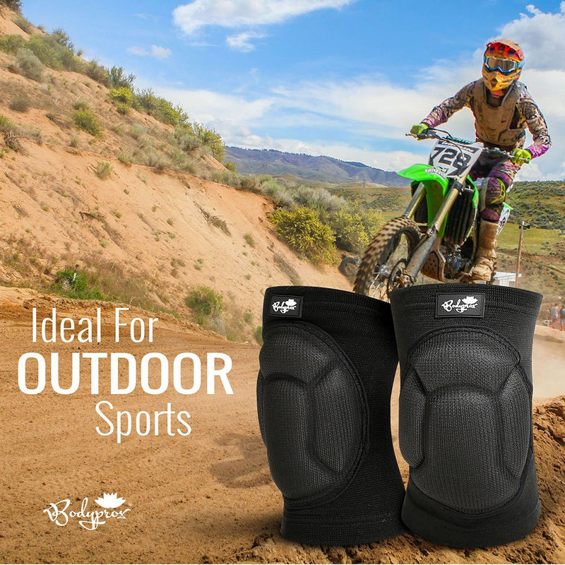 [Australia - AusPower] - Bodyprox Protective Knee Pads, Thick Sponge Anti-Slip, Collision Avoidance Knee Sleeve Small/Medium 