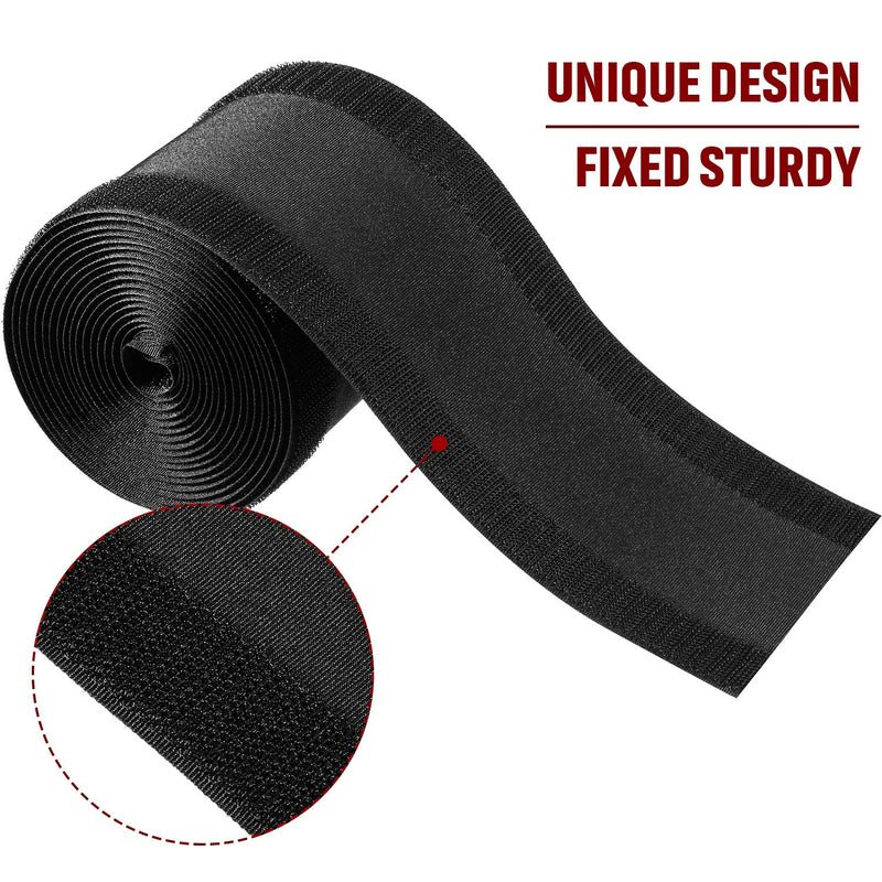 [Australia - AusPower] - Cable Grip Floor Cable Cover Cords Cable Protector Cable Management Only for Commercial Office Carpet (Black, 2 Pieces) Black 