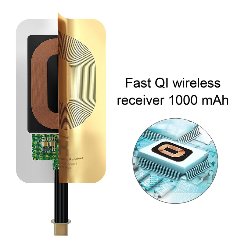 [Australia - AusPower] - Type A Qi Wireless Charger Receiver for Samsung Galaxy A02 A01 A10 A10s J7 J8 J6 J3 A7 A8 - LG V10 K10 K20 K40 Type A/Micro USB 