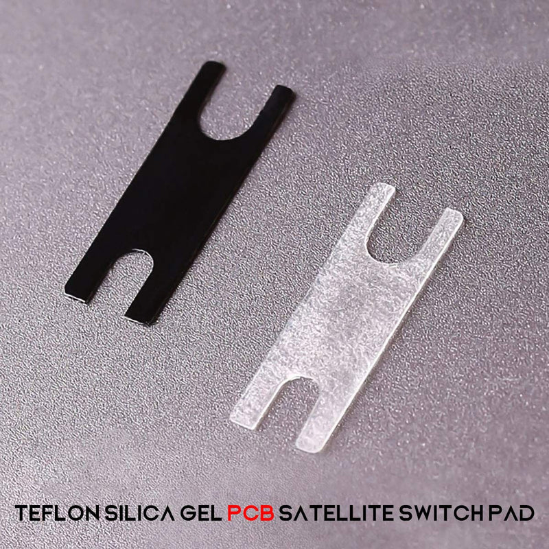 [Australia - AusPower] - 20pcs/Pack Mechanical Keyboard PCB Stabilizer Satellite Switch Film PTFE/Silica Gel Adjust The Big Keys 3M Adhesive (Black) Black 