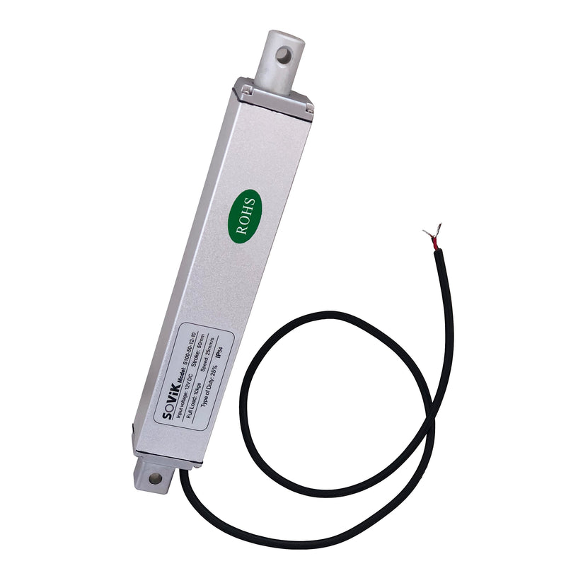 [Australia - AusPower] - SOViK 2" 2 inch Stroke Micro Linear Actuator,12V DC Speed 1" per sec Built in Limit Switch, 22lbs Maximum Lift Includes Mounting Brackets Full load:10kgs 