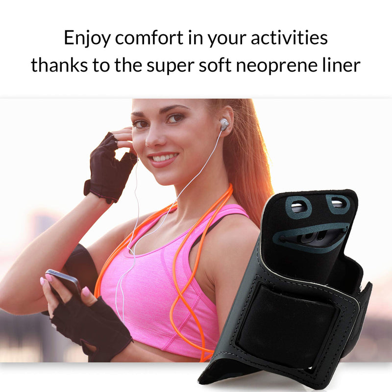 [Australia - AusPower] - E Tronic Edge Cell Phone Armband for Running & Walking - Workout Phone Holder Arm Band Pouch for iPhone 12 Pro 11 X 8 7 6, Samsung Galaxy, Pixel, LG and Android Phones 