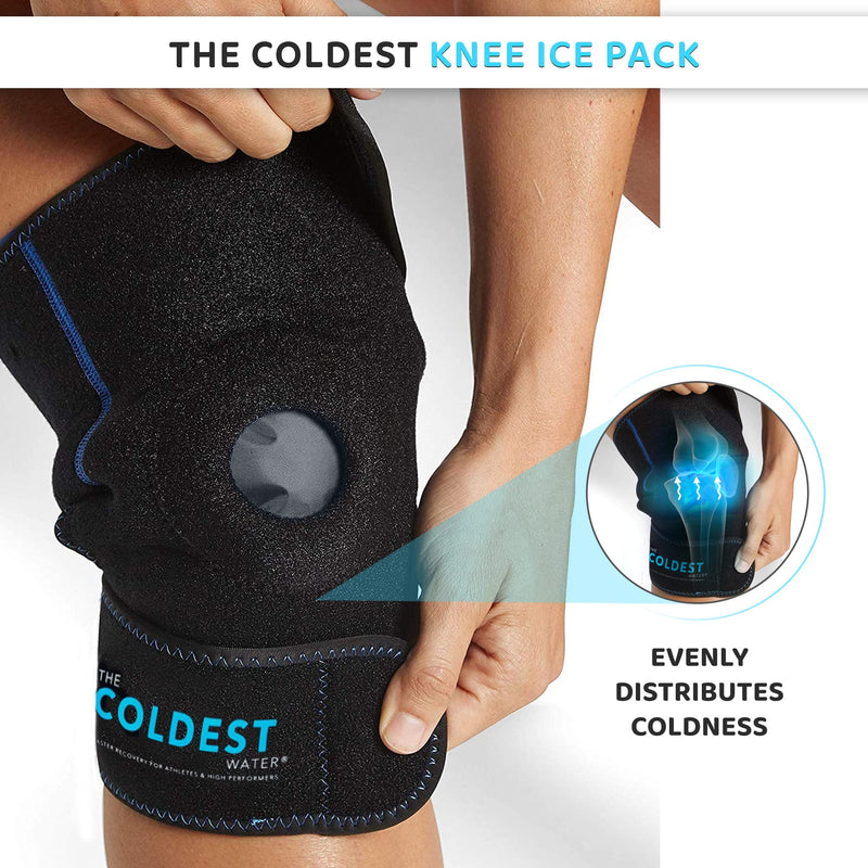 [Australia - AusPower] - The Coldest Knee Ice Pack Wrap, Hot and Cold Therapy - Reusable Compression Best for Meniscus Tear, Injury Recovery, Bursitis Pain Recovery, Sprains, Swelling and Rheumatoid Arthritis (Knee Ice Pack) 1 
