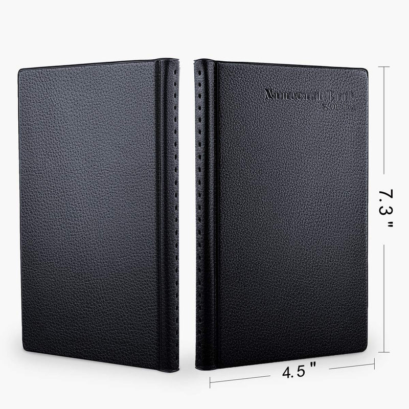 [Australia - AusPower] - MaxGear Business Card Organizer Business Card Holder Book, Portable Business Card Binder File Sleeve Storage, Business Card Holders, Name Card Holder for Men & Women, Capacity: 240 Cards, Black 