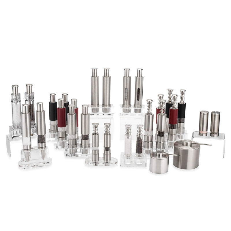 [Australia - AusPower] - Grind Gourmet Original Pump & Grind Cooking Gadgets, Salt and Pepper Grinder Set or Singles, Buy 1, Buy 2 or More, Solid Stainless, Red or Black. 