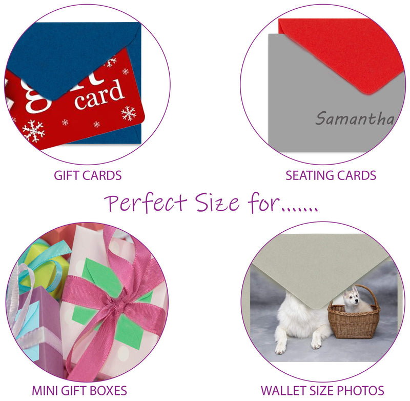 [Australia - AusPower] - 140 Mini Envelopes 14 Assorted Colors, Gift Card, Business Card Envelopes 4"x 2.7" 