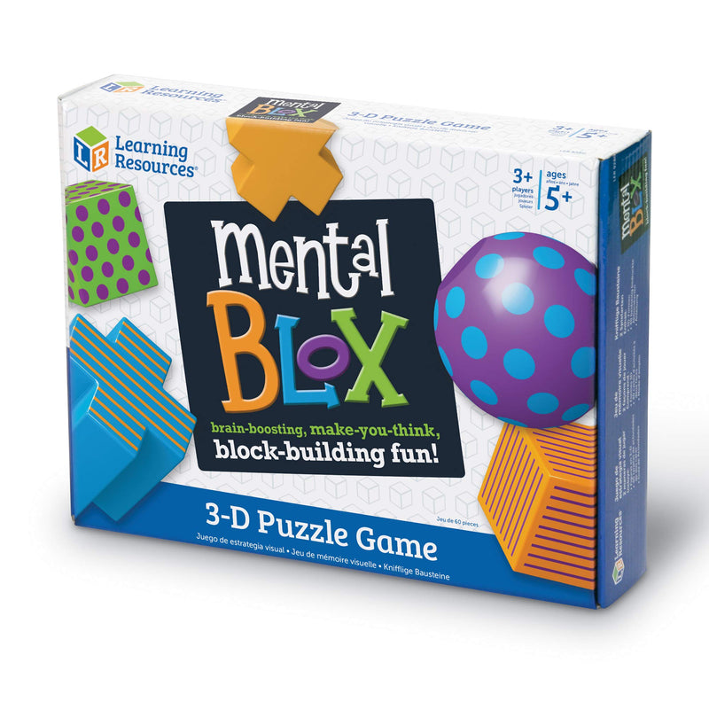 [Australia - AusPower] - Learning Resources Mental Blox Critical Thinking Game, Homeschool, 20 Blocks, 40 Activity Cards, Ages 5+,Multicolor - 