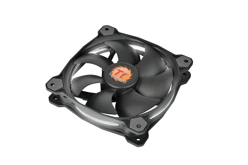 [Australia - AusPower] - Thermaltake Riing 12 High Static Pressure Circular Ring White LED Case/Radiator Fan with Anti-Vibration Mounting System Triple Pack Cooling CL-F055-PL12WT-A 120mm 
