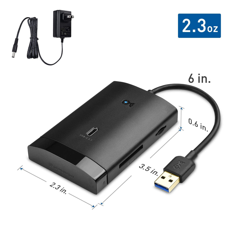 [Australia - AusPower] - Cable Matters 10Gbps USB 3.1 Gen 2 Multiport USB Hub with USB to SATA, USB C, and UHS-II Memory Card Reader 
