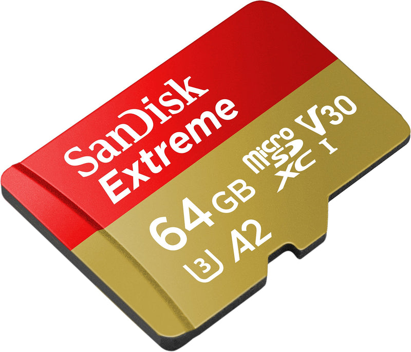 [Australia - AusPower] - SanDisk 64GB Extreme for Mobile Gaming microSD UHS-I Card - C10, U3, V30, 4K, A2, Micro SD - SDSQXA2-064G-GN6GN 