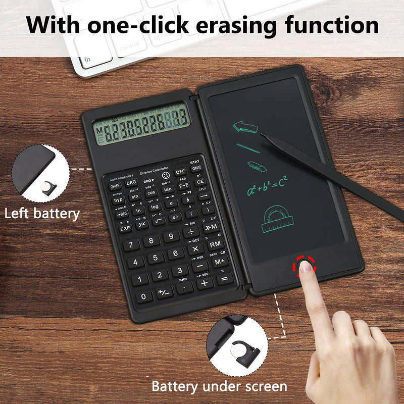 [Australia - AusPower] - 2021 Scientific calculators,10 Digit LCD Display Desktop Calculators, Comes with a 6 inch Writing Tablet for High School, College and Office Business… 