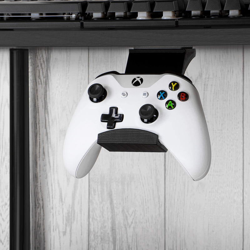 [Australia - AusPower] - Gamepad Under The Desk Mount Holder Hanger for Xbox One, Switch, PS4, PC, Steam, Steelseries & Most Game Controllers, No Screws, VHB Tape, by Brainwavz (Black, Improved Adheasion Nov2019) Black 