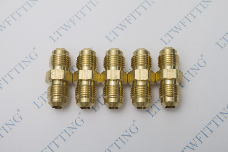 [Australia - AusPower] - LTWFITTING Brass 5/16" OD Flare Union,Brass Flare Tube Fitting(Pack of 5) 