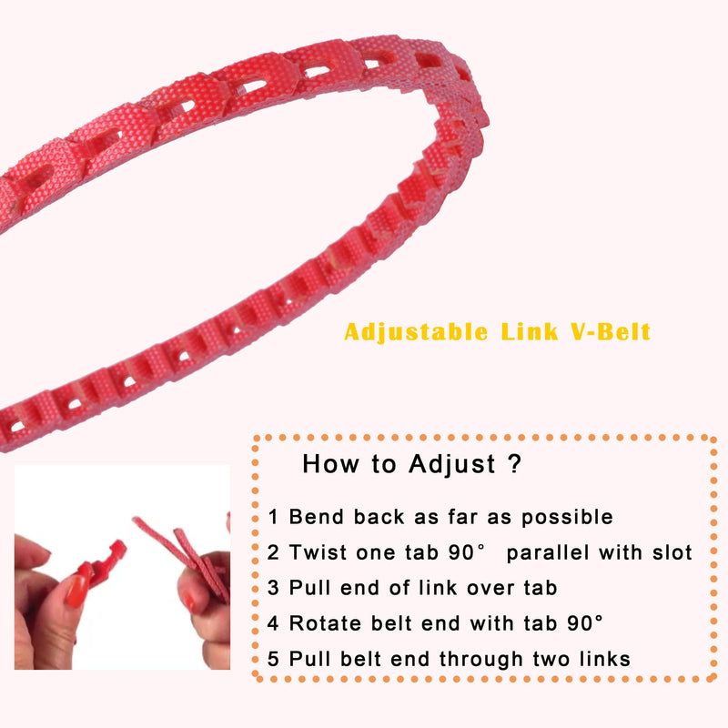 [Australia - AusPower] - 5FT Power Twist V-Belt 1/2-Inch x 5 Feet A Type, Adjustable Link V-Belt Perfect for Lathes, Table Saws and Other Woodworking Tools (Red) 