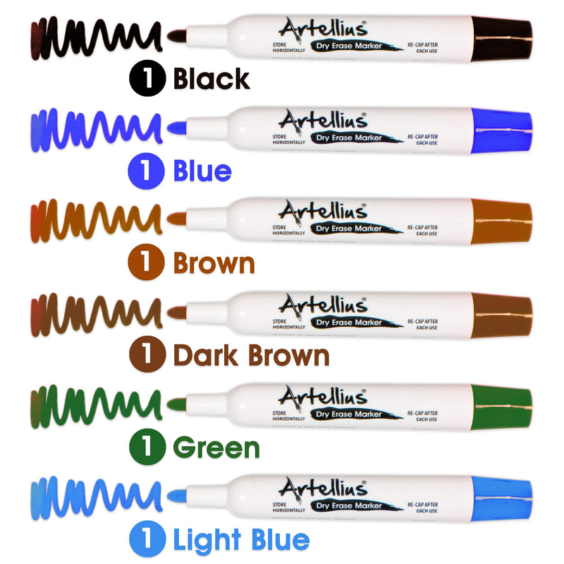 [Australia - AusPower] - Dry Erase Markers (12 Pack of Assorted Colors) Thick Barrel Design - Perfect Pens For Writing on Whiteboards, Dry-Erase Boards, Mirrors, Windows, & All White Board Surfaces 
