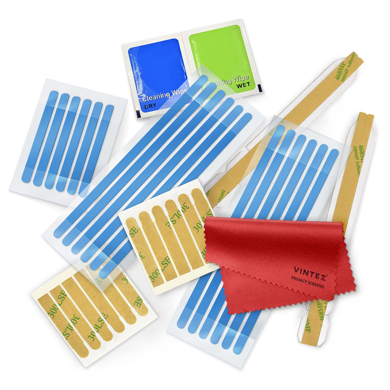 [Australia - AusPower] - Privacy Screen Adhesive Tabs and Strips for Computer Monitors and Laptops - Replacement kit 