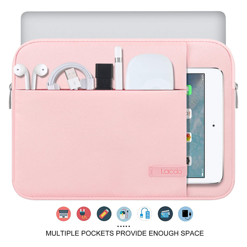 [Australia - AusPower] - Lacdo Laptop Sleeve Case for 15 inch New MacBook Air M2 2023 A2941, 15 inch MacBook Pro A1990 A1707, Dell XPS 15 Plus 2022-2020 Computer Bag with Accessory Pocket, Shockproof, Water-Resistant, Pink New MacBook Air 15 Inch 