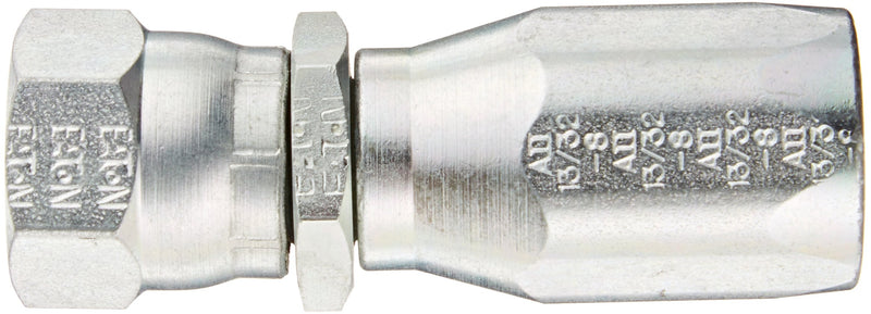 [Australia - AusPower] - EATON Weatherhead 24708N-608 Female Swivel Fitting, SAE 37 Degree, AISI/SAE 12L14 Carbon Steel, 13/32" Hose ID, 1/2" Tube Size 