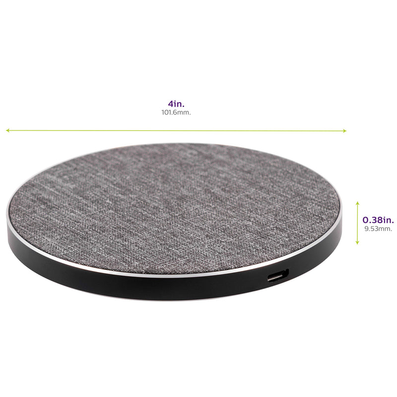 [Australia - AusPower] - Philips Fabric Wireless Charger, Qi-Certified for iPhone 12/11/Pro/Max/Xs/XR/X/8, Samsung Galaxy S21/S10/S9/Plus, Google Pixel 5/C/3/2/XL, Gray, DLP9035BC/27 Wireless Qi Charger 