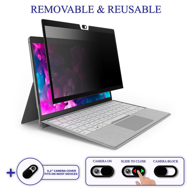 [Australia - AusPower] - EZ-Pro Screen Protector Privacy Filter for Surface GO, Comes with Camera Cover Slide, Provide Privacy, Anti-Blue Light and Anti-Glare 