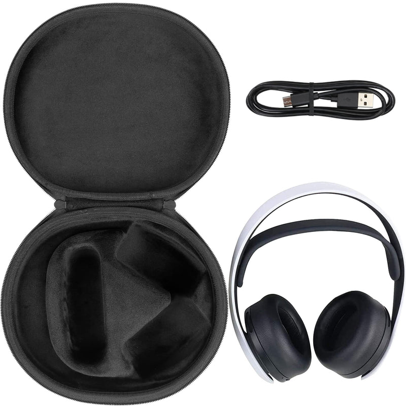 [Australia - AusPower] - Aenllosi Hard Carrying case Compatible with Playstation 5 Pulse 3D Wireless Headset (Black) Black 