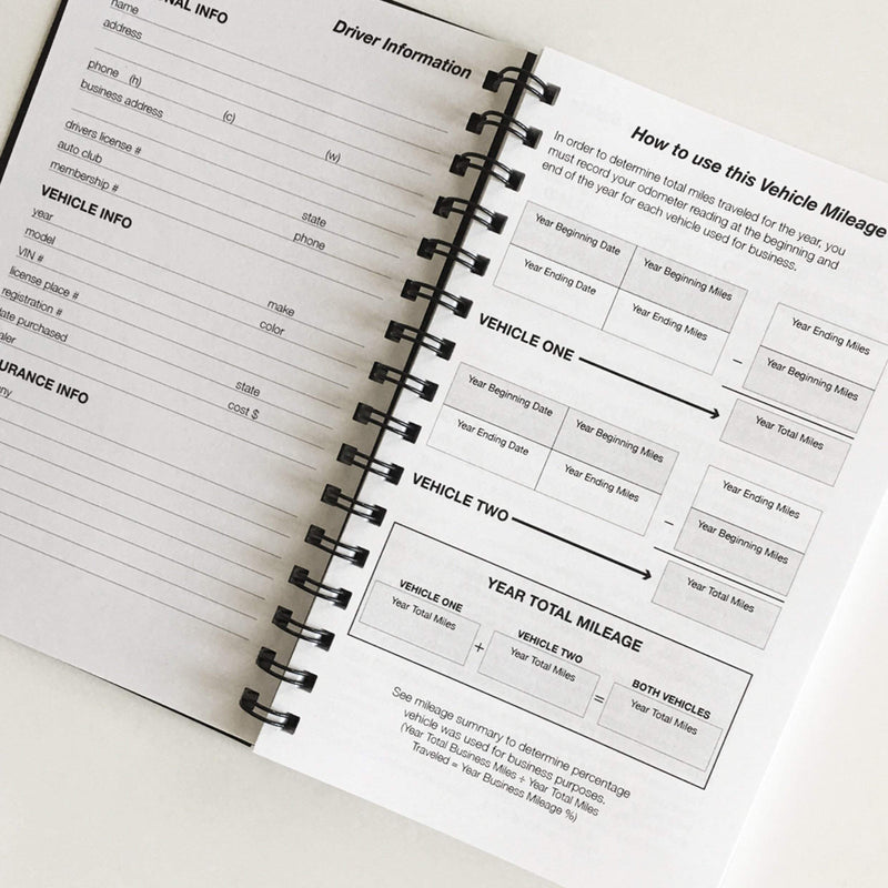 [Australia - AusPower] - Action Mileage Book (5.75 x 8.5 inches) - Perfect for Recording Miles, Gas use, and More. - Ideal for Small Business Owners, Independent Contractors, or Corporations with a Fleet of Cars. Logbook (5.5" by 8.5") Black With Poly Cover 