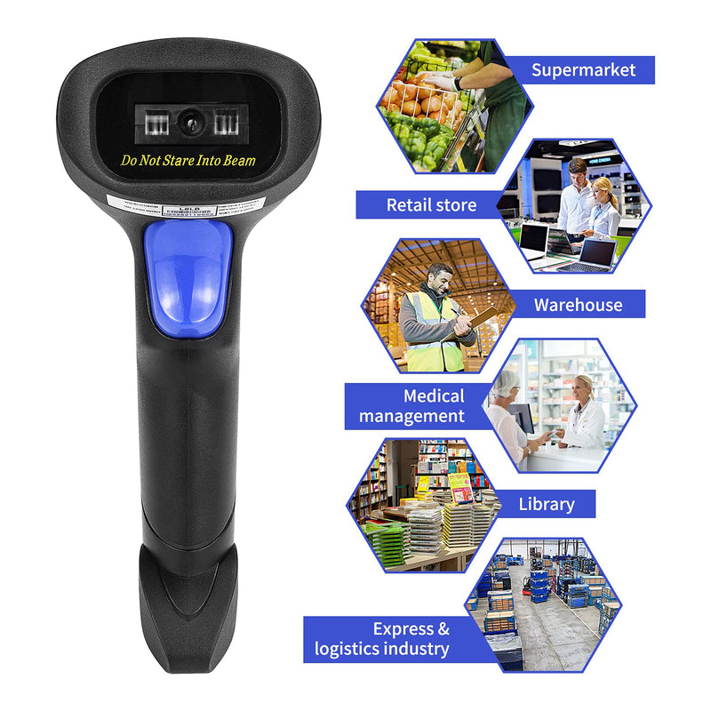 [Australia - AusPower] - NetumScan USB 1D Barcode Scanner, Handheld Wired CCD Barcode Reader Supports Screen Scan UPC Bar Code Reader for Warehouse, Library, Supermarket USB 1D Scanner 