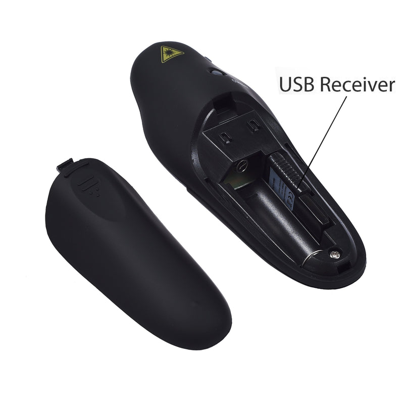 [Australia - AusPower] - 2.4 GHz USB Wireless Presenter Remote Control Laser Pointer Pen Red RF PowerPoint Clicker PPT Controller Presentation for Meeting Teaching Speech 