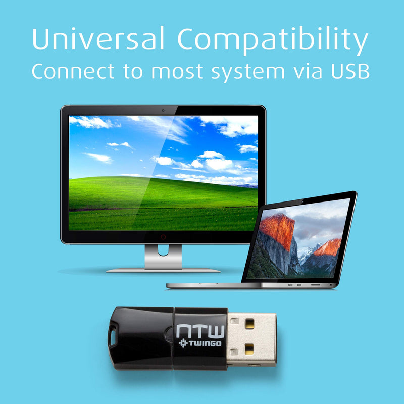 [Australia - AusPower] - NTW Twingo: Micro SD Card Reader/ Memory Card Reader/ USB 2.0 Adapter/ Micro USB OTG/ Portable Micro SD Card Reader for Android Phone/MacBook/ PC/ Tablets - 2 Pack 