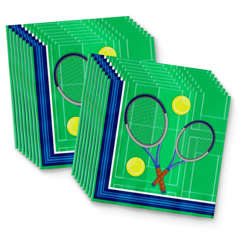[Australia - AusPower] - Tennis Birthday Party Supplies Set Plates Napkins Cups Tableware Kit for 16 