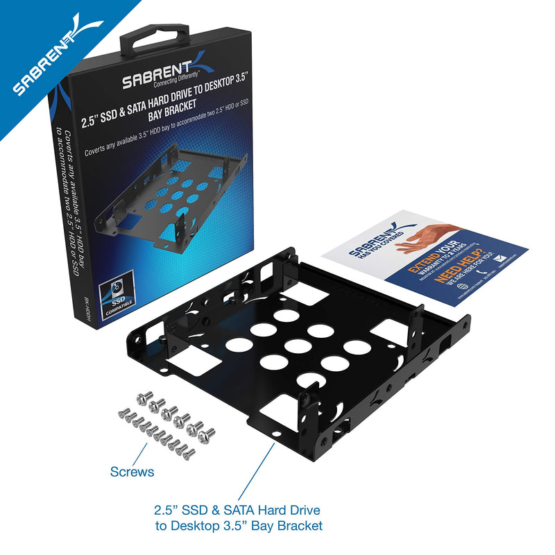 [Australia - AusPower] - SABRENT 2.5 Inch to 3.5 Inch Internal Hard Disk Drive Mounting Bracket Kit (BK-HDDH) 