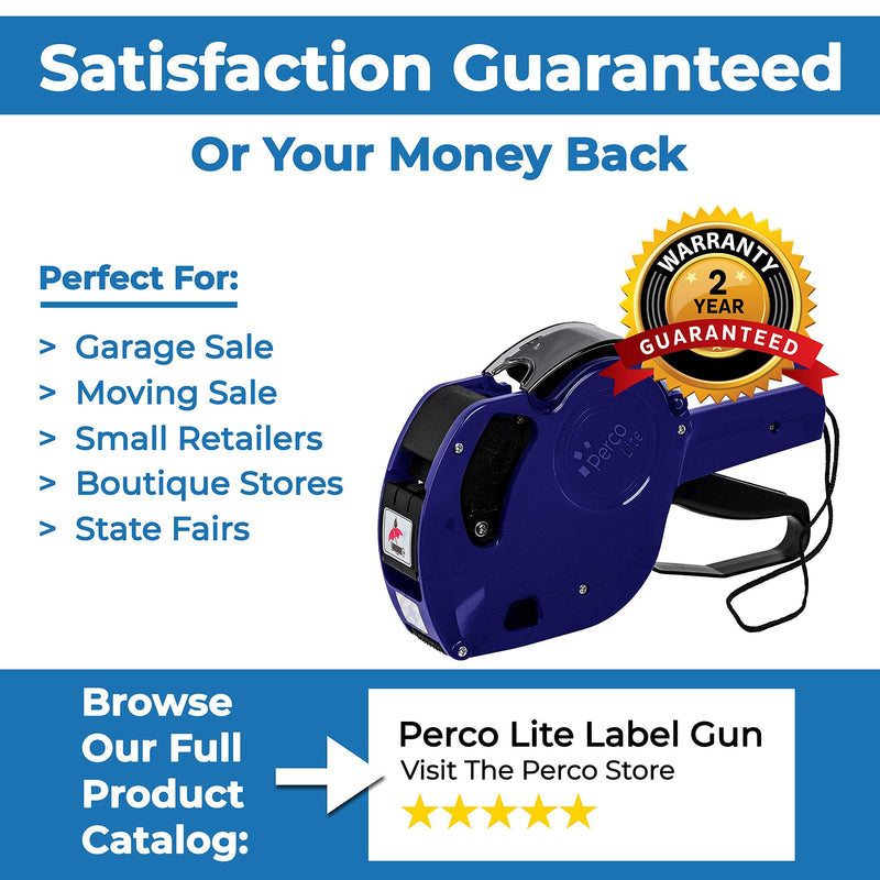 [Australia - AusPower] - Perco Lite 1 Line Price Gun with Labels Kit - Includes 5,000 Blank White Labels, 2 Ink Rollers, 1 Ink roll and Labels Pre-Loaded Perco Lite Price 