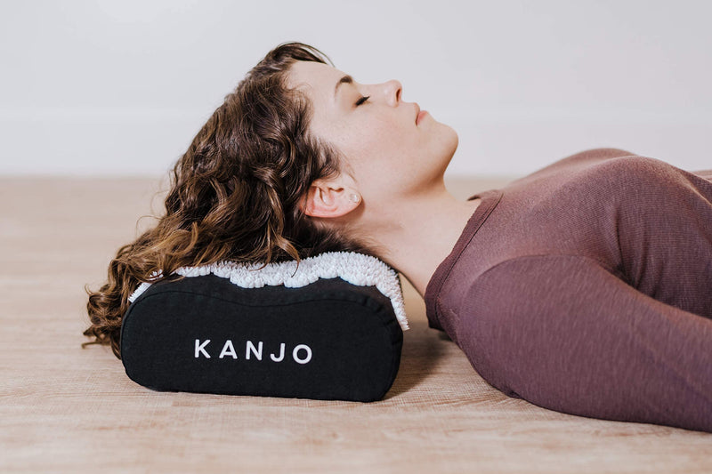 [Australia - AusPower] - Kanjo Acupressure Cushion | Memory Foam Acupressure Pillow for Back and Sciatica Pain | 100% Cotton Linen Cover | FSA & HSA Eligible 